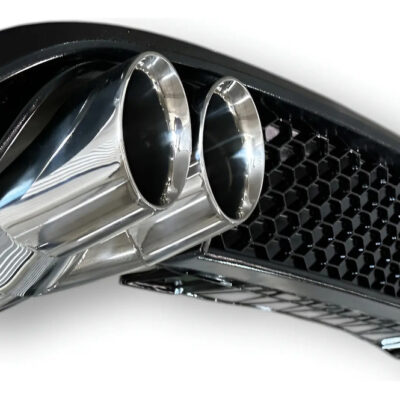 Spoiler Pára-choque Polo Gts Black Piano Ponteira Dupla Inox