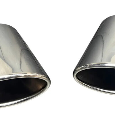 Par Ponteira Inox 304 Oval Escapamento Linha Audi Rs