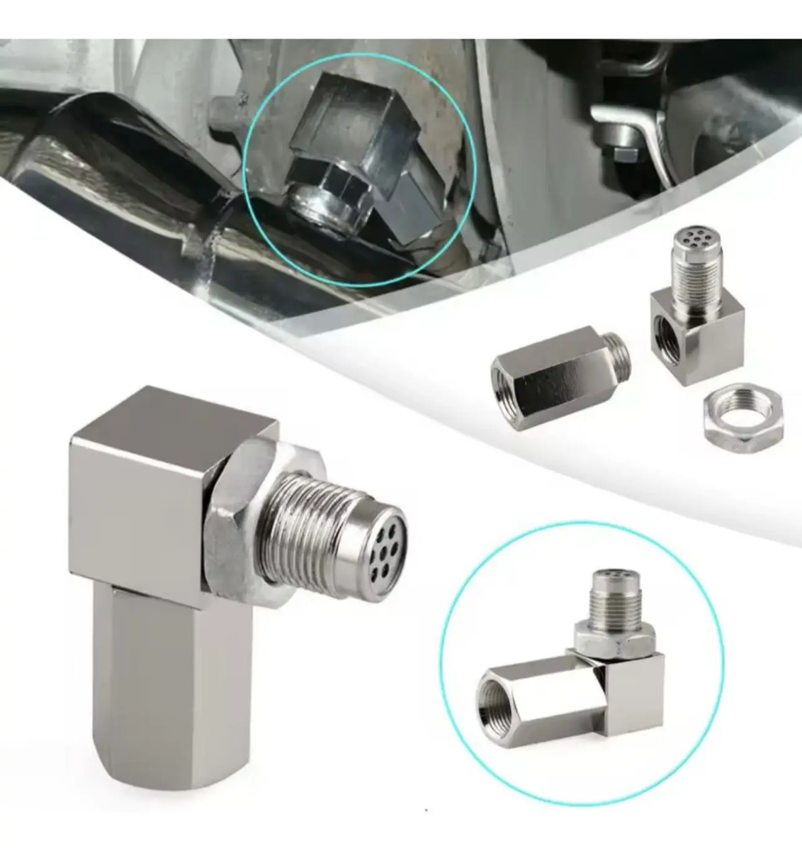 Espaçador Extensor Prolongado Sonda Lambda 90º Downpipe - Imagem 5