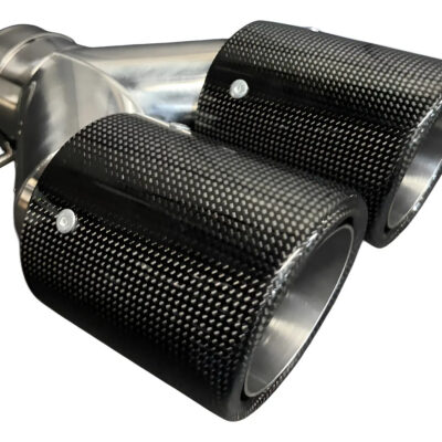 Ponteira Escapamento Dupla Carbono Inox 3.5