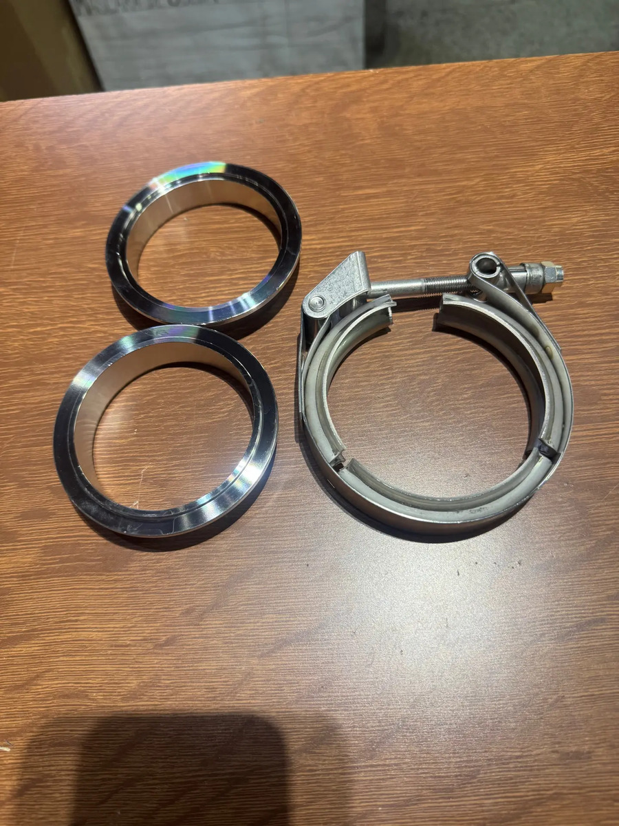 Kit Abraçadeira 3 Pol V-band V-clamp + Par Flanges - Inox - Imagem 3