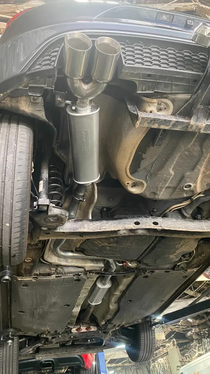 Polo Gts Escapamento Esportivo 2 Abaf. + Ponteira Dupla Inox - Imagem 2