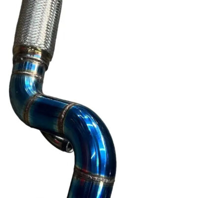 Downpipe Vw Nivus Tsi 1.0 Inox Burned Azulado 304 2.5 Pol