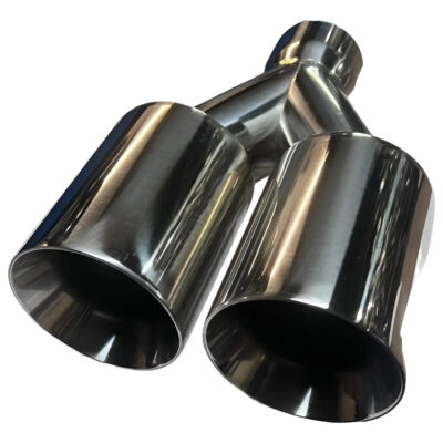 Ponteira Dupla Saida Reta/redonda De 3.5 Pol Inox 304