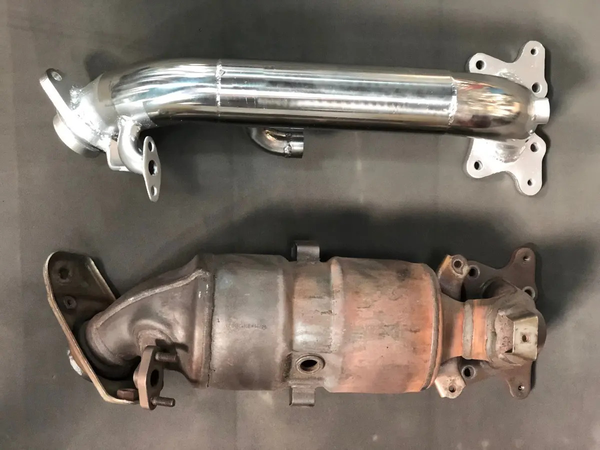Cat Delete Downpipe Civic 1.8 E 2.0 R18 Inox 304 + Espaçador - Imagem 2