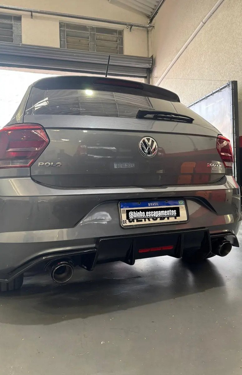 Spoiler Difusor Traseiro Polo Tsi Gts Black Piano Plastico - Imagem 2