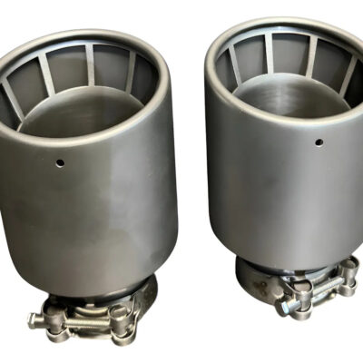 Par Ponteira Escapamento Inox Modelo Porsche 4 Pol